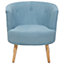 Retro Fabric Tub Chair Blue ODENZEN