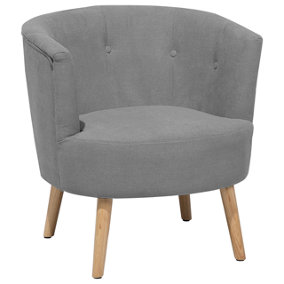 Retro Fabric Tub Chair Grey ODENZEN