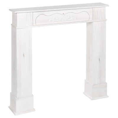 Retro Fireplace Mantel White NARNIA