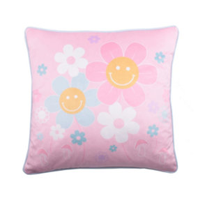 Retro Flower Velvet Filled Cushion