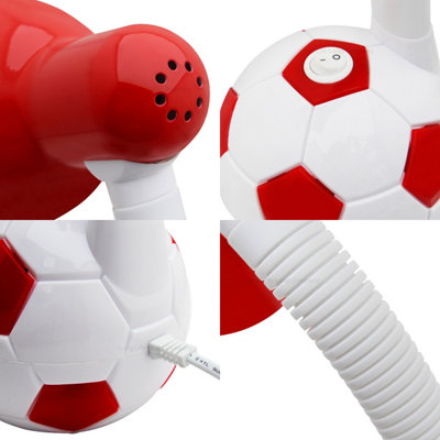 Retro Football Flexible Red and White Desk Lamp F01RED with 4W LED G45 Cool White