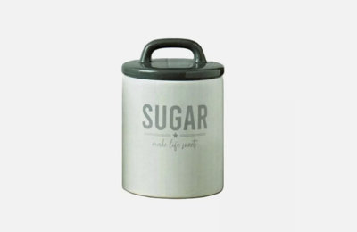 Retro Grey Classic Style Tea Coffee & Sugar Canisters Storage Jars