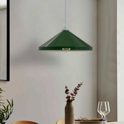Retro Industrial 2 Pack Black Metal 33.5cm Cone Shaped Lamp Shade