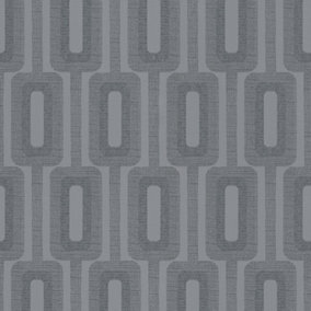 Retro Key Wallpaper In Charcoal And Silver