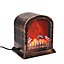 Retro LED Fireplace Lantern Fire Flame Light Home Decor 160 mm