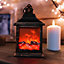 Retro LED Fireplace Lantern Fire Flame Light Home Decor 265 mm