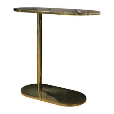 Retro Rectangular Under Side Table, 560mm x 300mm - Brass - Balterley