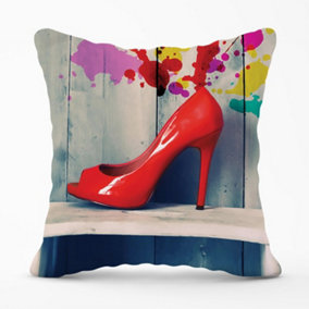 Retro Red Shoes Outdoor Cushion 45cm x 45cm