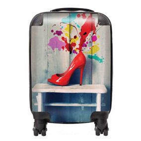 Retro Red Shoes Suitcase - Small