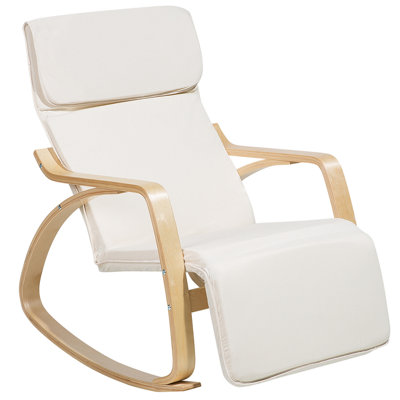 Retro Rocking Chair Beige WESTON | DIY at B&Q