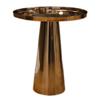 Retro Round Polished Table, 460mm x 400mm - Copper - Balterley