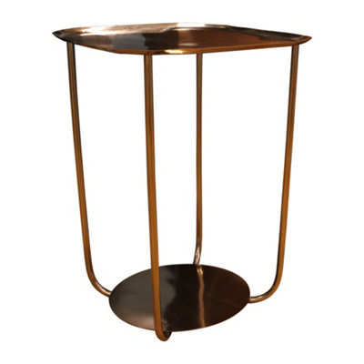 Retro Square Coffee Table, 510mm x 380mm - Copper - Balterley