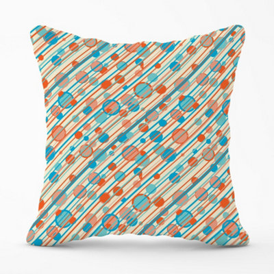 Retro Stripes And Circles Cushions 60cm x 60cm
