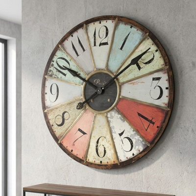 Retro Styled Large Hanging Wall Clock