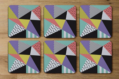Retro Themed Geometrics (Coaster) / Default Title
