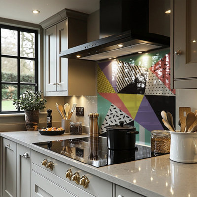 Retro Themed Geometrics Splash Back designer style