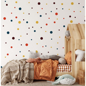 Retro Wall Stickers For Kids Rooms Polka Dots