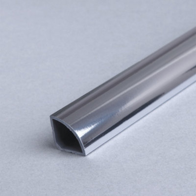 Retroft PVC Quarter Round Silver panelling Trim 2400mm - Pack of 4 Trims