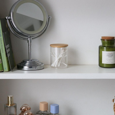 Reusable Plastic Bathroom Canisters with Bamboo Lid - Pack of 3 - 5