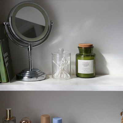 Reusable Plastic Bathroom Canisters with Clear Lid - Pack of 3 - 5