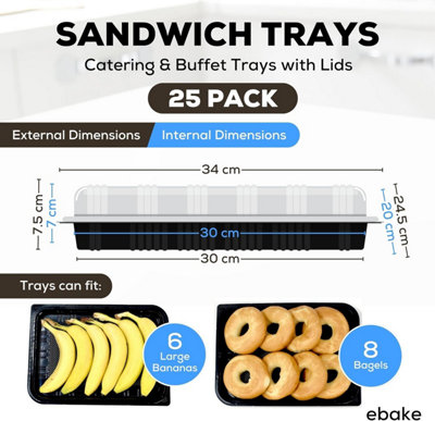 Plastic Catering and To-go Bags - Catering Full Tray Bag #SLVXWTVB