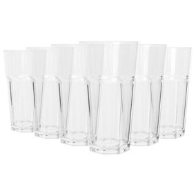 Reusable Plastic Highball Glasses - 665ml - Pack of 6