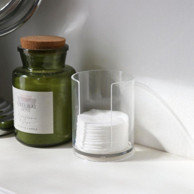 Reusable Plastic Stacking Bathroom Canisters with Bamboo Lid - Pack of 4 - 6