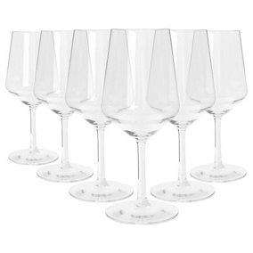 Reusable Plastic Wine Glasses - 500ml - Pack of 6