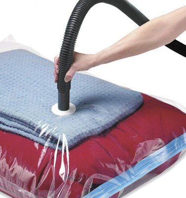 Reusable Vacuum Storage Bags, Double-Zip Sealed & Space Saving Bags
