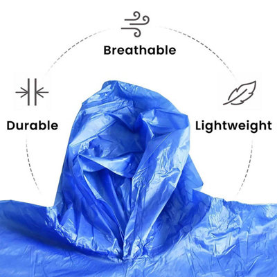 Reusable Waterproof Poncho Raincoats - 8
