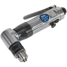 Reversible Air Operated Angle Drill - 1/4" BSP Inlet - 10mm Chuck - 1500 RPM