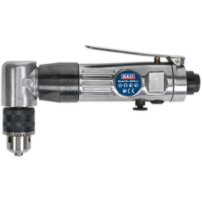 Reversible Air Operated Angle Drill - 1/4" BSP Inlet - 10mm Chuck - 1500 RPM