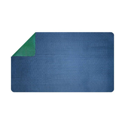 Reversible Dual-Colour Blue/Green PVC Anti Slip Shower Mat Bath Mat - Rectangular 100x40 cm - 6