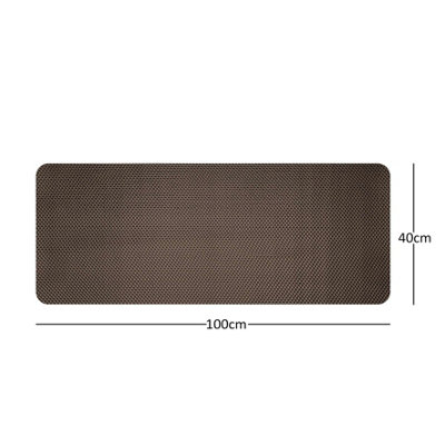 Reversible Dual-Colour Grey/Brown PVC Anti Slip Shower Mat Bath Mat - Rectangular 100x40 cm - 4