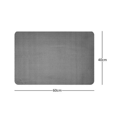 Reversible Dual-Colour Grey/Brown PVC Anti Slip Shower Mat Bath Mat - Rectangular 60x40 cm - 3