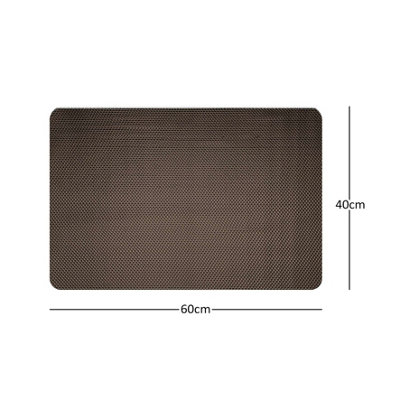 Reversible Dual-Colour Grey/Brown PVC Anti Slip Shower Mat Bath Mat - Rectangular 60x40 cm - 4
