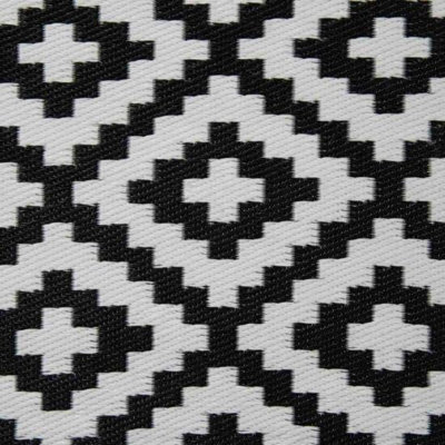 Reversible Indoor Outdoor Picnic Garden Mat Black 90 x 150 cm - 3