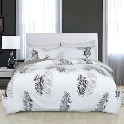 Reversible Printed Dover Cover 3-Piece Leaf Super Soft & Breathable Quilts Bedding Set Single Double King & Super King Sizes