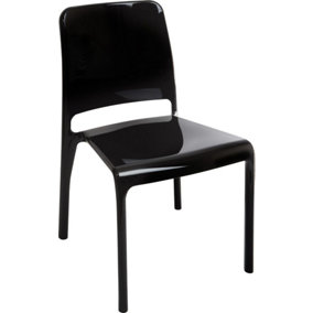 Rewan Set Of Four Spanity Black Stackable Chairs