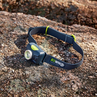 REWIND Rechargeable Headlamp 200 Lumens with Adjustable Headband for Optimal Comfort and Visibility