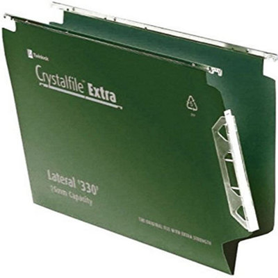 Rexel 330 Lateral Hanging Files with Tabs and Inserts, 15 mm V-base ...
