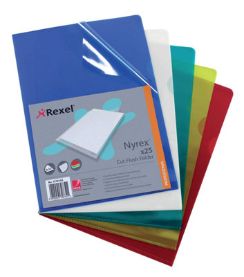 Rexel Nyrex Premium A4 Document Folder, Assorted Colours, Embossed ...