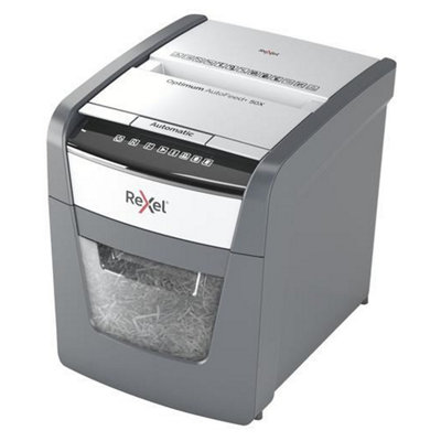 Rexel Optimum Auto Feed+ 50 Sheet Automatic Cross Cut Paper Shredder 20 Litre