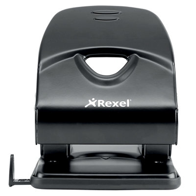 Perforatore Rexel P240 2 Fori – 40 Fogli, Struttura Metallo, Impugnatura Gomma, Garanzia 5 Anni, Nero/argento