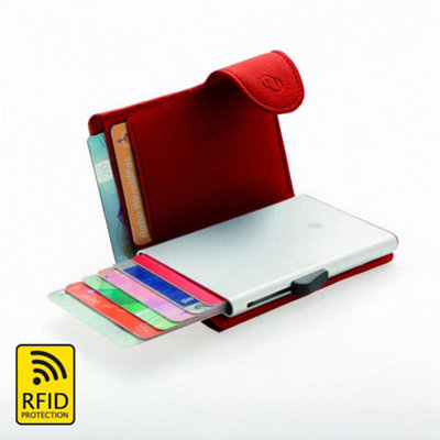RFID C-Secure Cardholder Wallet Red