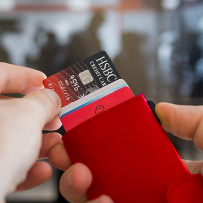 RFID C-Secure Cardholder Wallet Red