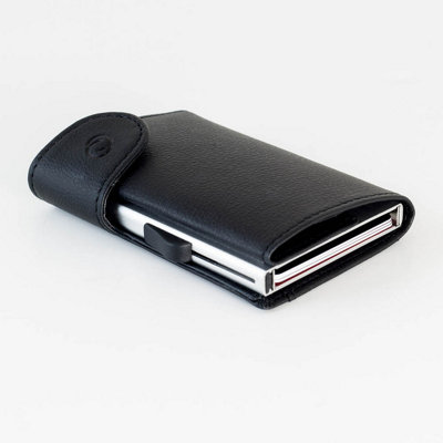 RFID Cardholder Wallet In Black Leather - 3