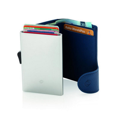 RFID Secure Cardholder Wallet Blue With Gift Box - 4