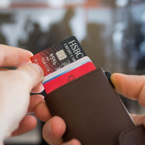 RFID Secure Protective Cardholder Wallet in Brown