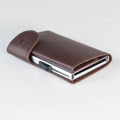 RFID Secure Protective Cardholder Wallet in Brown